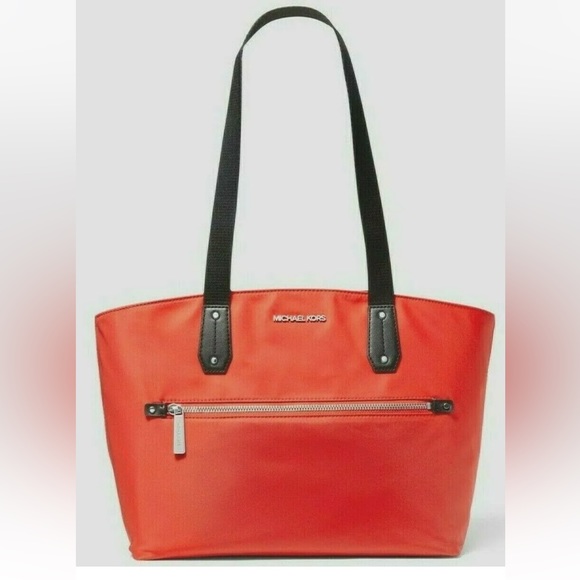 Polly Medium Nylon Tote Bag Mandarin - Picture 2 of 6